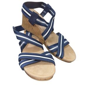 St John’s Bay Nautical Coastal Beachy Vacation Yacht Cork Wedge Sandals
